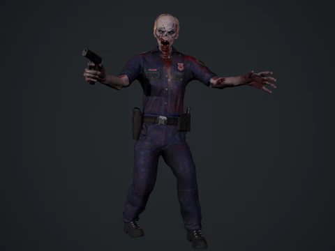 Zombie Cop 3D Model