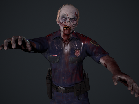 Zombie Cop 3D-Modell