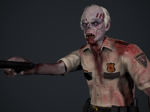 Zombie Cop 3D-Modell