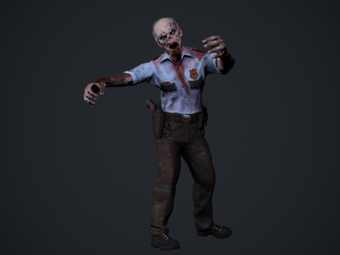 Zombie Cop 3D-Modell