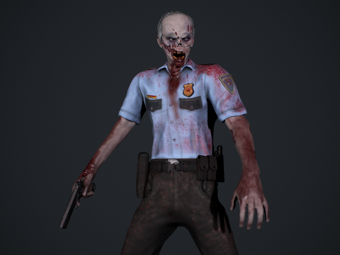 Zombie Cop 3D-Modell