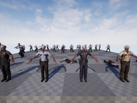 Zombie Cop 3D-Modell