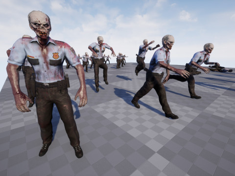 Zombie Cop 3D-Modell