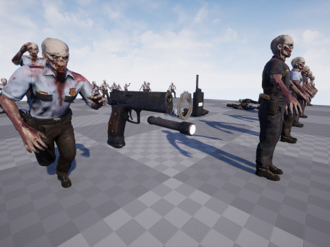 Zombie Cop 3D-Modell