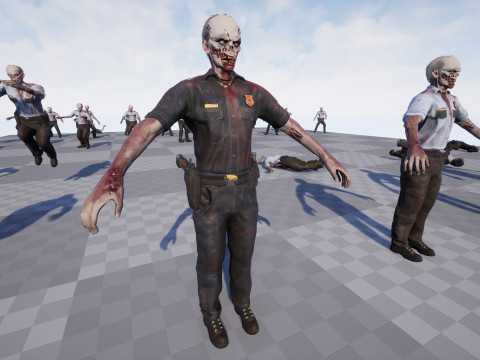 Zombie Cop 3D-Modell