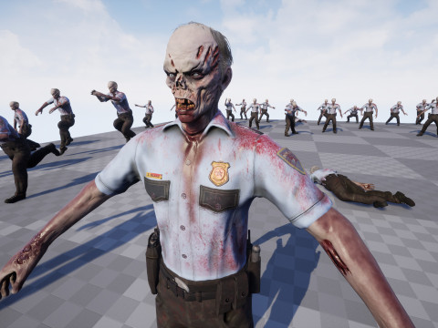 Zombie Cop 3D-Modell