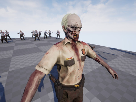 Zombie Cop 3D-Modell