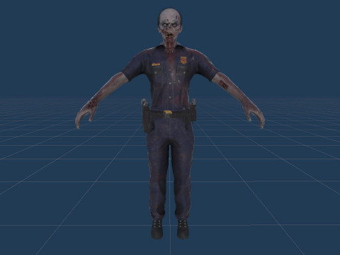Zombie Cop 3D-Modell