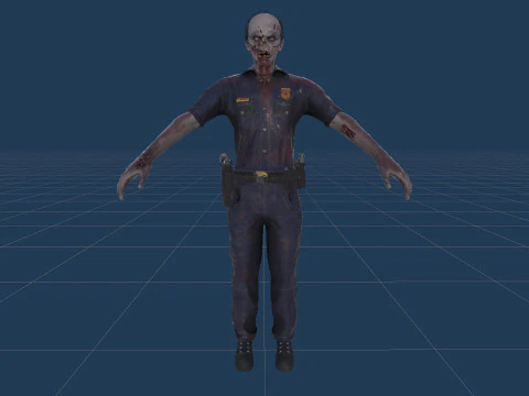 Zombie Cop 3D Model