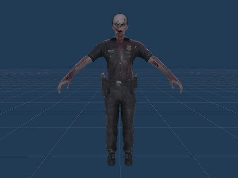 Zombie Cop 3D-Modell