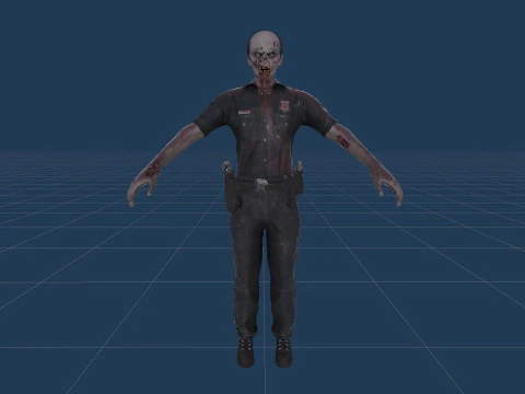 Zombie Cop 3D Model
