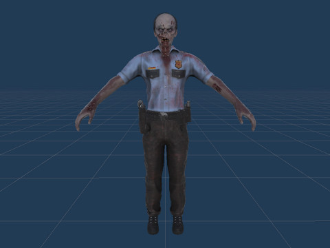 Zombie Cop 3D-Modell