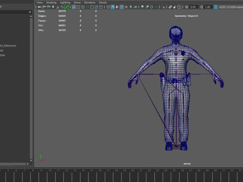 Zombie Cop 3D-Modell