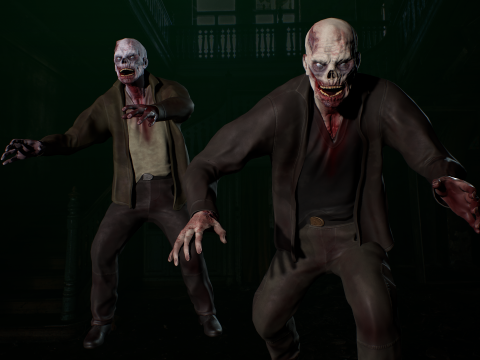 Zombie Male Model 3D