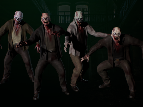 Zombie Male 3D Model