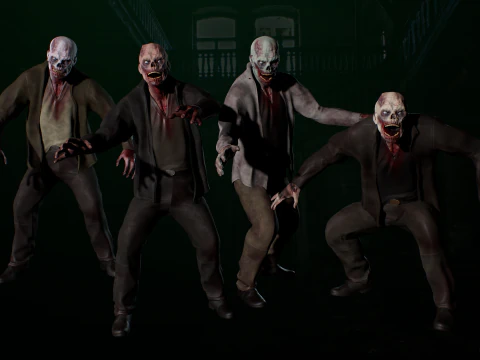 Zombie Male 3D Model