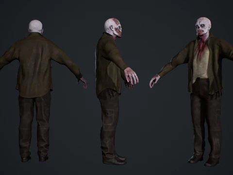 Zombie Male 3D Model