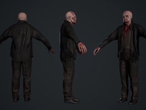 Zombie Male 3D Model