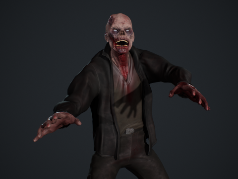 Zombie Male 3D Model