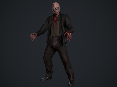 Zombie Male 3D Model