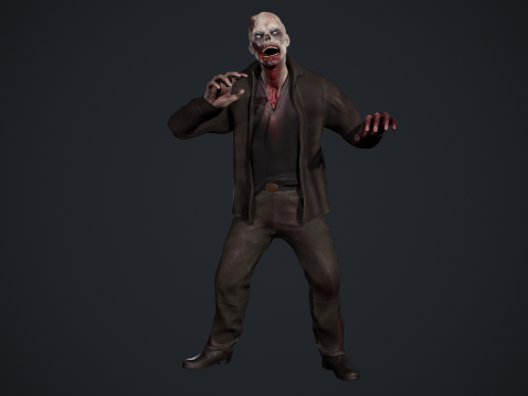 Zombie Male 3D Model