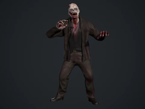 Zombie Male 3D Model