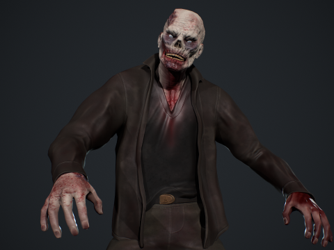Zombie Male 3D Model