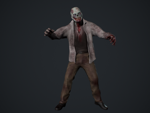 Zombie Male 3D Model