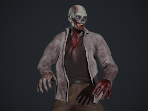 Zombie Male 3D Model