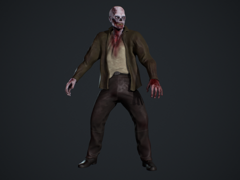 Zombie Male 3D Model