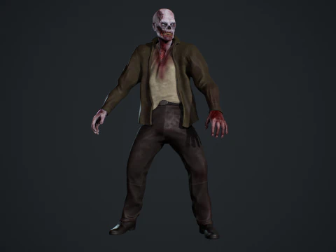 Zombie Male 3D Model