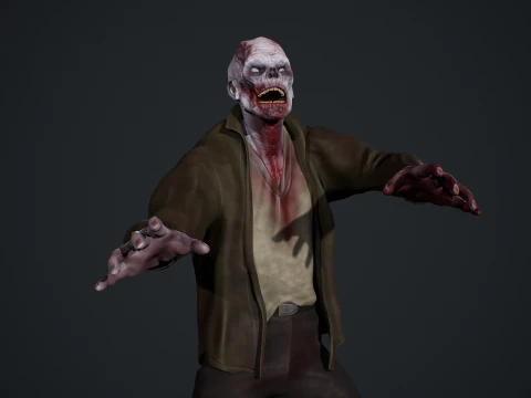 Zombie Male 3D Model