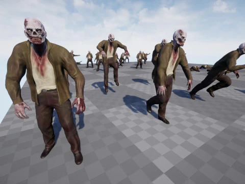 Zombie Male 3D Model
