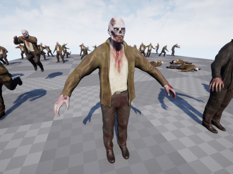 Zombie Male 3D Model