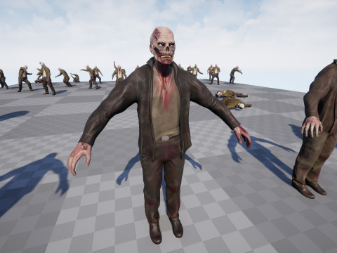 Zombie Male 3D Model