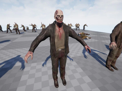 Zombie Male 3D Model