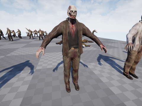 Zombie Male 3D Model