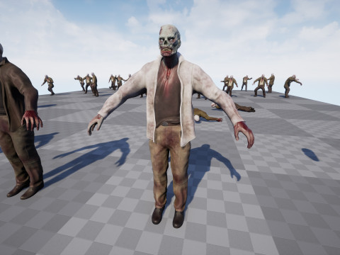 Zombie Male 3D Model