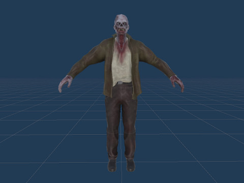Zombie Male 3D Model