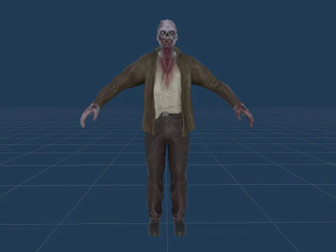 Zombie Male 3D Model