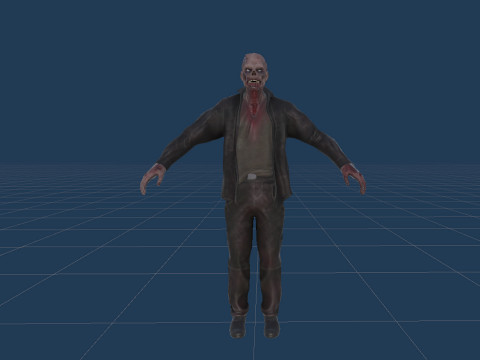 Zombie Male 3D Model