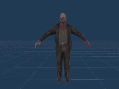 Zombie Male 3D Model