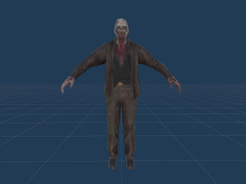 Zombie Male 3D Model