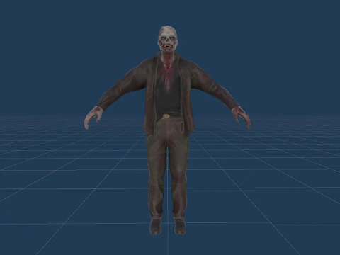 Zombie Male 3D Model