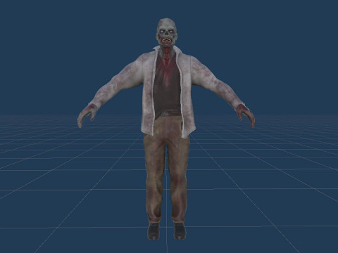 Zombie Male 3D Model