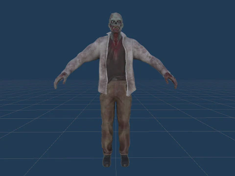 Zombie Male 3D Model
