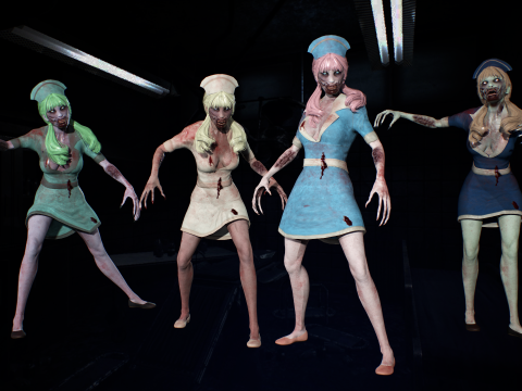 Zombie Nurse 3D Model
