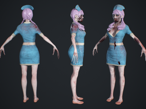 Zombie Nurse 3D Model