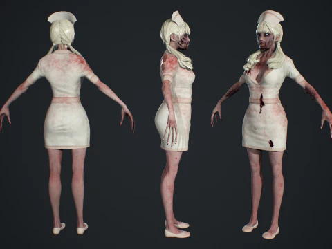 Zombie Nurse 3D Model