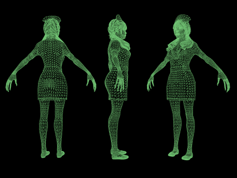 Zombie Nurse 3D Model